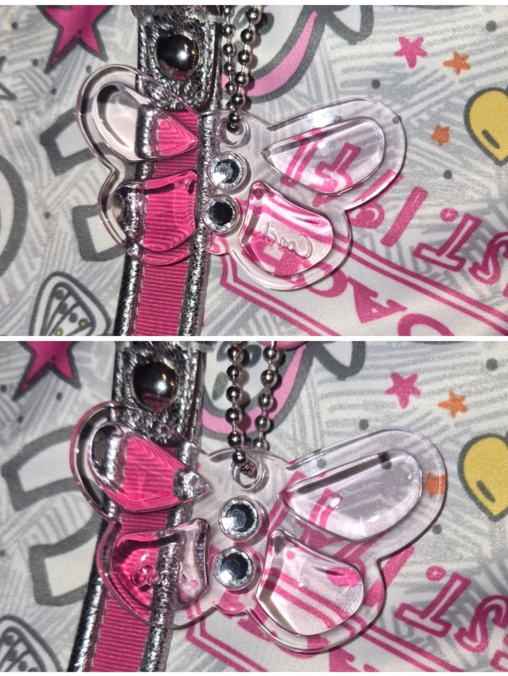 NWT 🎀Coach Poppy 🦋Butterfly🦋 Graffiti Tote And Matching Mini Skinny - Picture 2 of 14